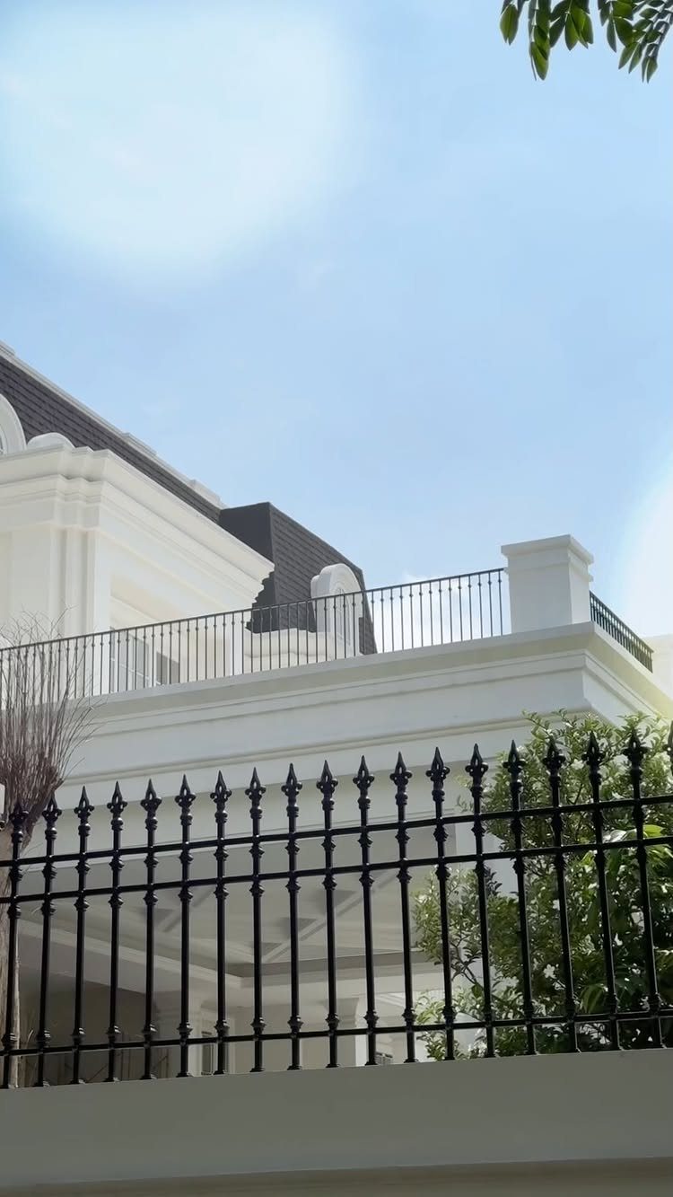 Fence Grill Design Modern: 28 Ideas from Steel to Aluminum 6 Black decorative iron fence with pointed finials on a white wall.